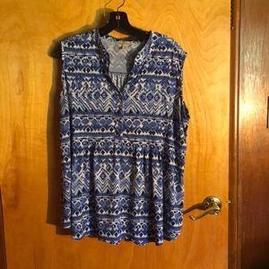 Dress Barn Popover Sleeveless Blouse 1x